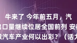 牛来了 今年前五月，汽车产量、出口量继续位居全国前列 安徽汽车产业何以出彩？（活力中国调研行）