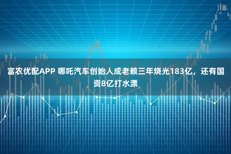 富农优配APP 哪吒汽车创始人成老赖三年烧光183亿，还有国资8亿打水漂